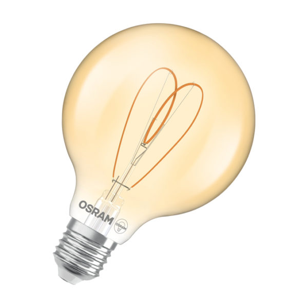 Vintage 1906 Globe 95 60 Heart Filament DIM 8W 922 Gold E27 Vintage 1906 Globe 95 60 Heart Filament DIM 8W 922 Gold E27