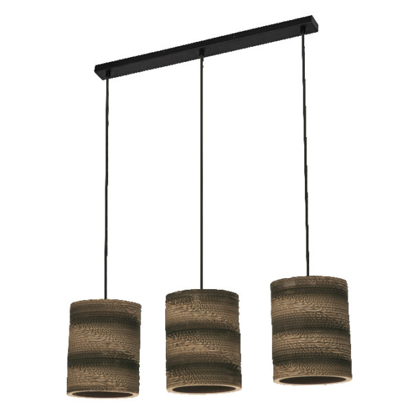 Decor Cardboard Cylinder Pendant 3XE27 Brown Decor Cardboard Cylinder Pendant 3XE27 Brown