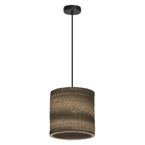 Decor Cardboard Cylinder Pendant E27 Brown Decor Cardboard Cylinder Pendant E27 Brown