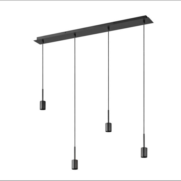 Decor Pendant Needle Linear 4xE27 Dark Grey