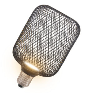 DECOR LED FLAT SQUARE 100 BLACK 3.5W 827 Frosted E27 Non-DIM