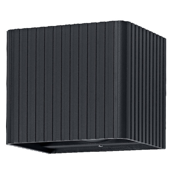 ENDURA® Style Striped Cube Adjustable Wall Updown 10W IP65 Dark Grey ENDURA® Style Striped Cube Adjustable Wall Updown 10W IP65 Dark Grey