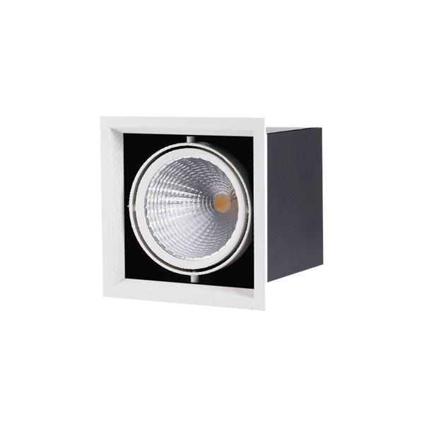 Карданный светильник FL-LED Grille-111-1 30W 3000K 185*185*150мм 30Вт 2400Лм FOTON LIGHTING Карданный светильник FL-LED Grille-111-1 30W 3000K 185*185*150мм 30Вт 2400Лм FOTON LIGHTING