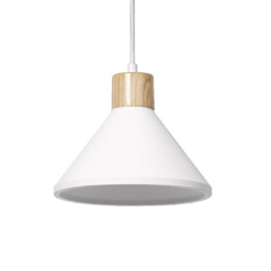 Decor Plaster Wood Pendant 220 mm E27 White Decor Plaster Wood Pendant 220 mm E27 White