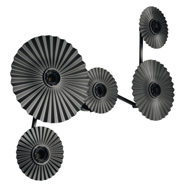 Decor Plisse Wall 5 x E27 Dark Grey Decor Plisse Wall 5 x E27 Dark Grey