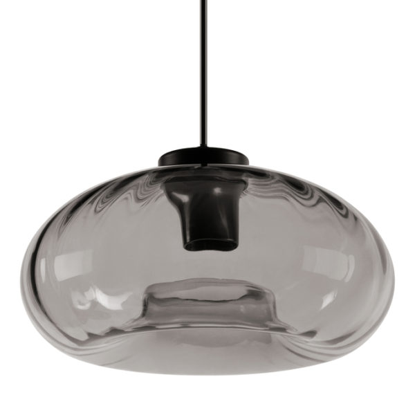 Decor Smoke Glass Pendant E27 Black Decor Smoke Glass Pendant E27 Black