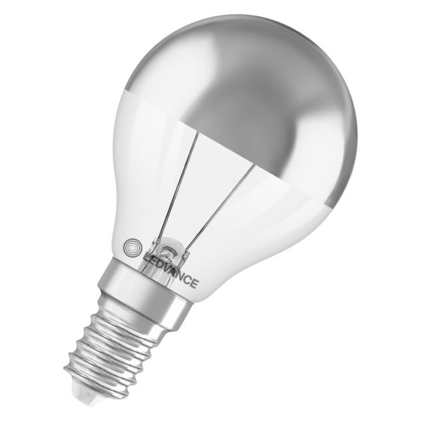 LED CLASSIC P 35 DIM COB P 3.4W 827 Mirror silver E14 LED CLASSIC P 35 DIM COB P 3.4W 827 Mirror silver E14