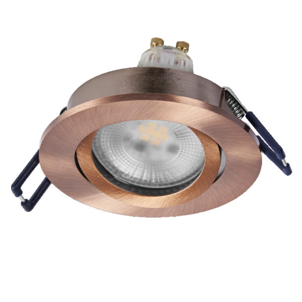 Spot Set Recess GU10 Dim Adjustable Click 6W 827 Red Brass Spot Set Recess GU10 Dim Adjustable Click 6W 827 Red Brass
