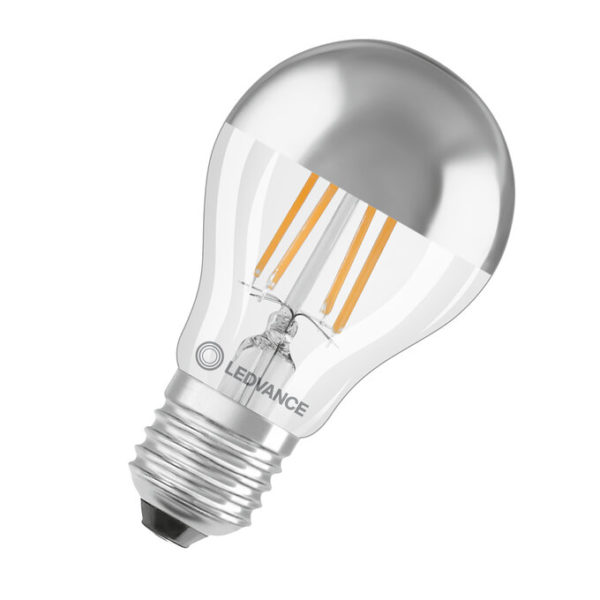 LED Classic A 50 Filament Mirror V 6.5W 827 Silver E27 LED Classic A 50 Filament Mirror V 6.5W 827 Silver E27
