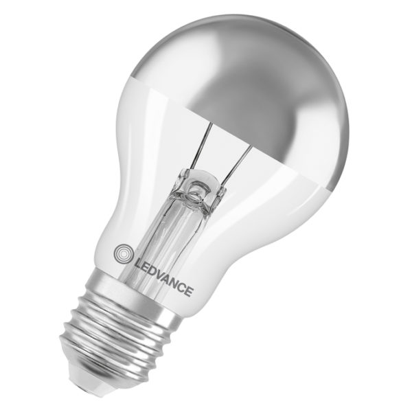 LED CLASSIC A 54 DIM COB P 7W 827 Mirror Silver E27 LED CLASSIC A 54 DIM COB P 7W 827 Mirror Silver E27