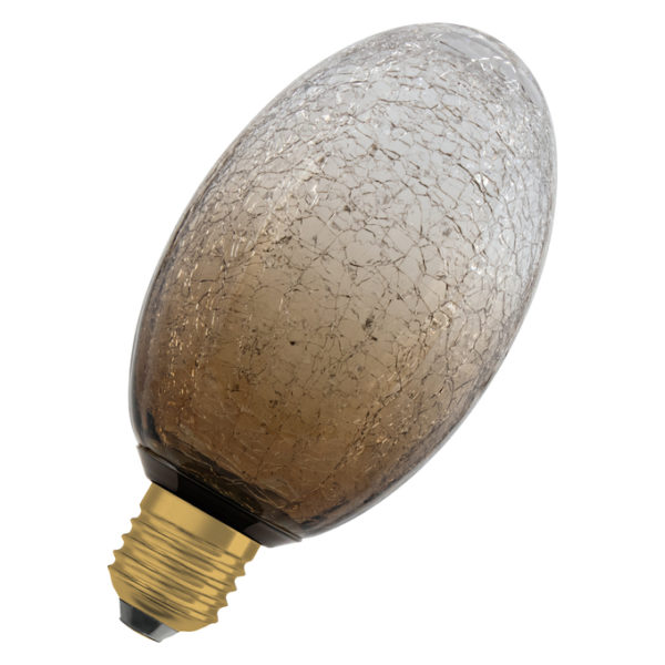 DECOR LED FLAT LAMP 3.5W 827 E27 Non-Dim IN CRACKED GLASS LONG BROWN DECOR LED FLAT LAMP 3.5W 827 E27 Non-Dim IN CRACKED GLASS LONG BROWN