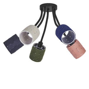 Decor Felt Weaving Cans Ceiling 5XE14 Multicolor Decor Felt Weaving Cans Ceiling 5XE14 Multicolor