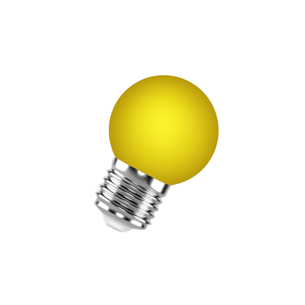 FL-LED DECO-GL45 1W E27    YELLOW  230V  E27 желтый (LED шарик) FOTON  -  лампа