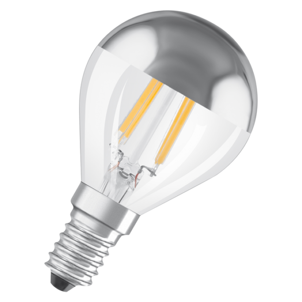LED Star Classic P 31 Filament Mirror 4W 827 Silver E14 LED Star Classic P 31 Filament Mirror 4W 827 Silver E14