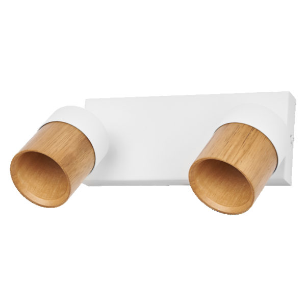 LED Spot Half Wood Line 2xGU10 White and Wood Decor LED Spot Half Wood Line 2xGU10 White and Wood Decor
