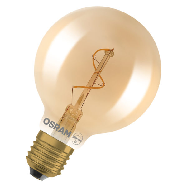 Vintage 1906 Globe 80 Spiral Filament 1.8W 822 Gold E27