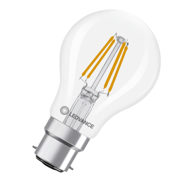 LED Classic A 40 Filament V 3.4W 827 Clear B22d