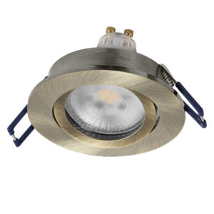 Spot Set Recess GU10 Dim Adjustable Click 6W 827 Green Brass