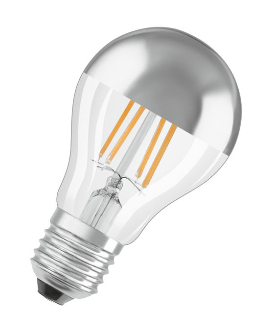 LED Star Classic A 34 Filament Mirror Silver 4W 827 Clear E27 LED Star Classic A 34 Filament Mirror Silver 4W 827 Clear E27