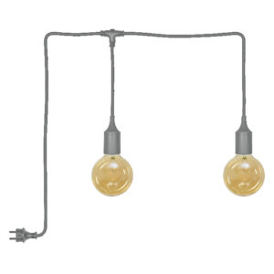 ENDURA® Decor Portable Pendant 6m 2X2.5W 824 Plug E27 Grey