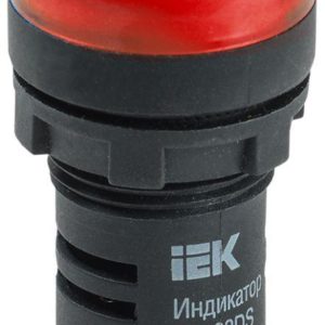 Лампа светосигнальная AD22DS d22мм 12В AC/DC красн. IEK BLS10-ADDS-012-K04