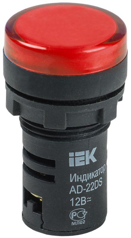 Лампа светосигнальная AD22DS d22мм 12В AC/DC красн. IEK BLS10-ADDS-012-K04 Лампа светосигнальная AD22DS d22мм 12В AC/DC красн. IEK BLS10-ADDS-012-K04