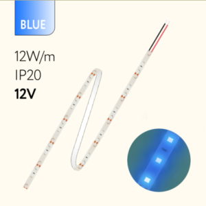 Лента светодиодная цветная FL-Strip 2835-S60-B 12.0W/m BLUE DC-12V IP20 10*5000mm