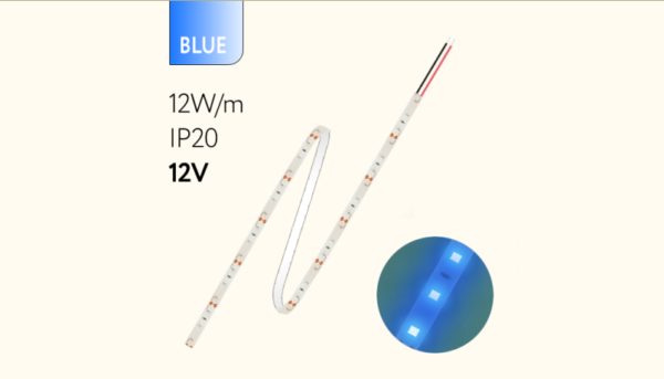 Лента светодиодная цветная FL-Strip 2835-S60-B 12.0W/m BLUE DC-12V IP20 10*5000mm Лента светодиодная цветная FL-Strip 2835-S60-B 12.0W/m BLUE DC-12V IP20 10*5000mm