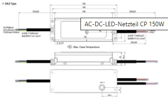 MEAN WELL XLG-150-DA2 LED-SNT IP67 Gesch