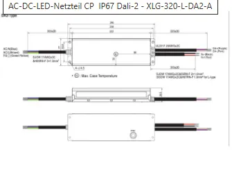 MEAN WELL XLG-320-DA2 LED-SNT IP67 Gesch