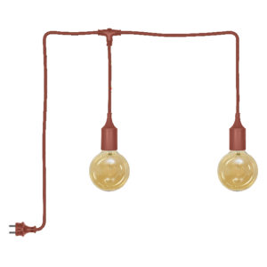 ENDURA® Decor Portable Pendant 6m 2X2.5W 824 Plug E27 Brown
