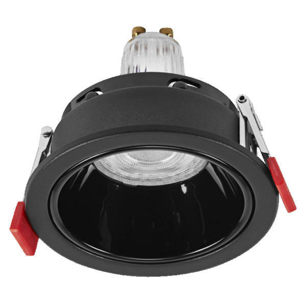 Spot Set Recess GU10 Press 4.5W 827 Black