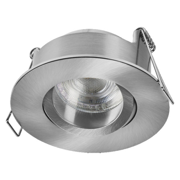 Spot Set Recess GU10 IP65 Press 4.5W 840 Satin Nickel