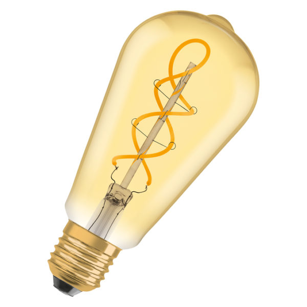 Vintage 1906 Edison 28 Filament 4W 820 Gold E27