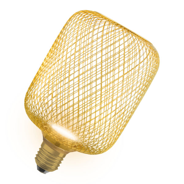 DECOR LED FLAT SQUARE 100 GOLD 3.5W 827 Frosted E27 Non-DIM DECOR LED FLAT SQUARE 100 GOLD 3.5W 827 Frosted E27 Non-DIM