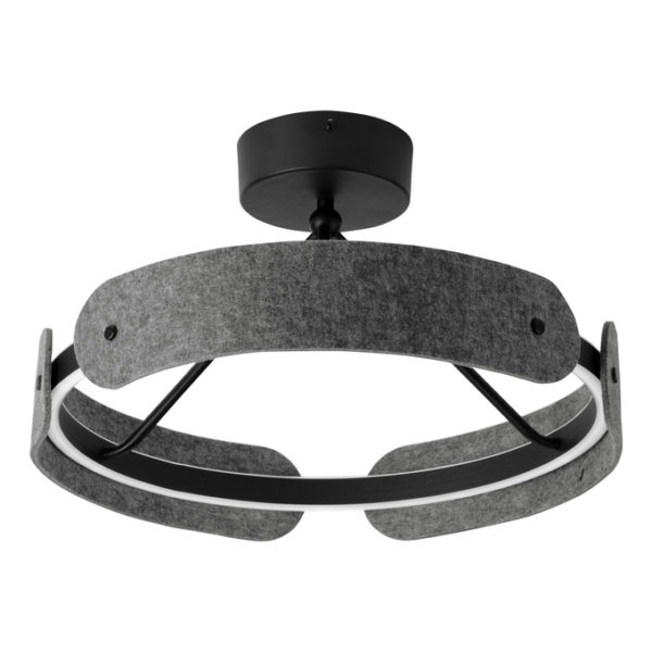 Decor Curve Felt Ceiling 33W 830 Dark Grey