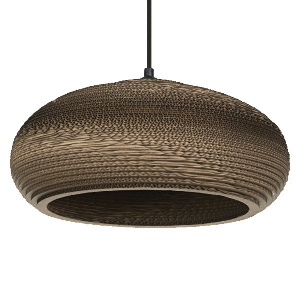 Decor Cardboard Drop Pendant E27 Brown