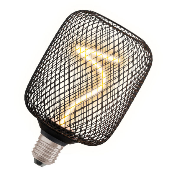 DECOR LED SPIRAL FILAMENT SQUARE 100 BLACK DIM 3.5W 818 E27