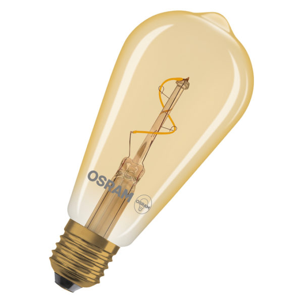Vintage 1906 Edison Spiral Filament 1.8W 822 Gold E27 Vintage 1906 Edison Spiral Filament 1.8W 822 Gold E27