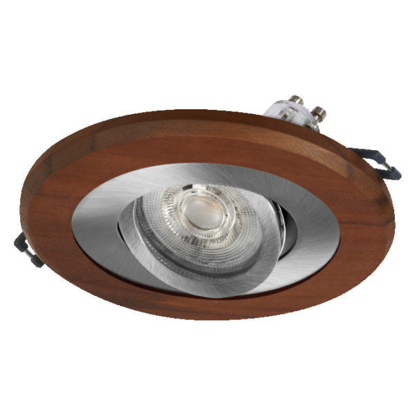 Wood Spot GU10 Dark 4.5W Satin Nickel
