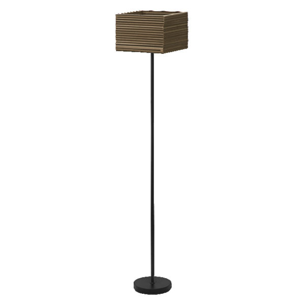 Decor Cardboard Square Floor E27 Brown