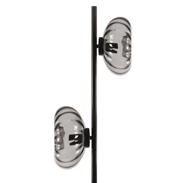 Decor Smoke Glass Floor 2xE14 Black Decor Smoke Glass Floor 2xE14 Black