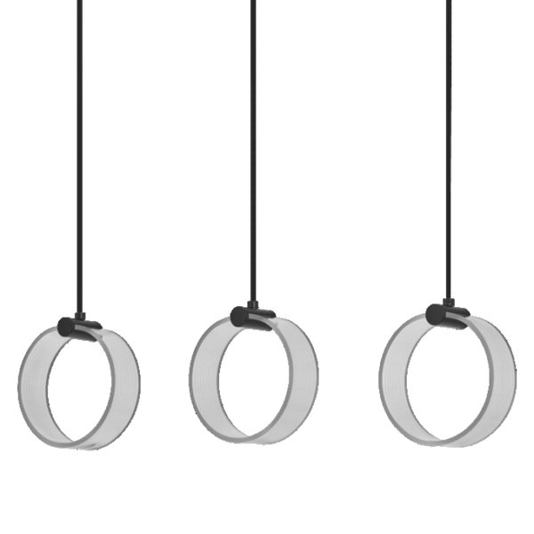 Decor Circle 3XPendant LN 20W Click CCT Black