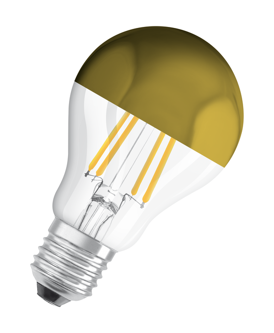 LED Star Classic A 50 Filament Mirror Gold 6.5W 827 Clear E27