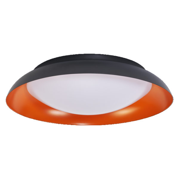 Orbis Plate 430MM 35W 830 Click DIM Black and Orange Orbis Plate 430MM 35W 830 Click DIM Black and Orange