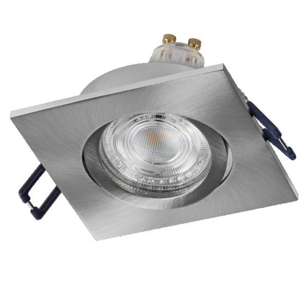 Spot Set Recess GU10 Adjustable Square Click 4.5W 827 Satin Nickel Spot Set Recess GU10 Adjustable Square Click 4.5W 827 Satin Nickel