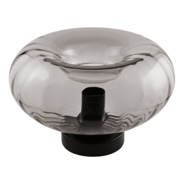 Decor Smoke Glass Table E27 Black Decor Smoke Glass Table E27 Black