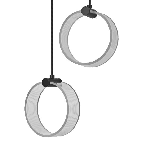 Decor Circle 2XPendant PL 14W Click CCT Black Decor Circle 2XPendant PL 14W Click CCT Black