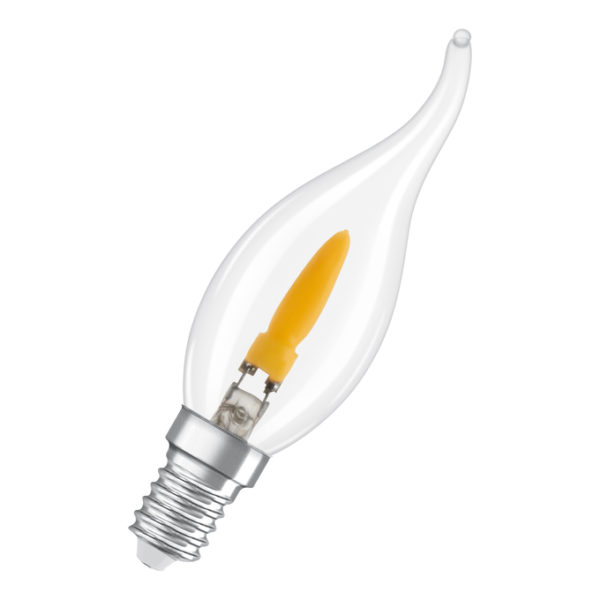 LED CLASSIC BA 35 FLAME 1W 818 Clear E14