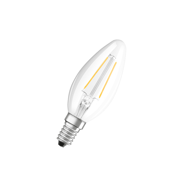 2,5W/827 (=25W) E14 PARATHOM FIL прозрач - LED лампа свеча OSRAM